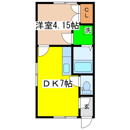 ヒラサワアパートの物件間取画像